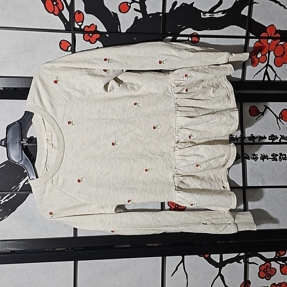 Anthropologie t.la Rose Embroidered Peplum‎ Top XS NWT - Picture 2 of 6